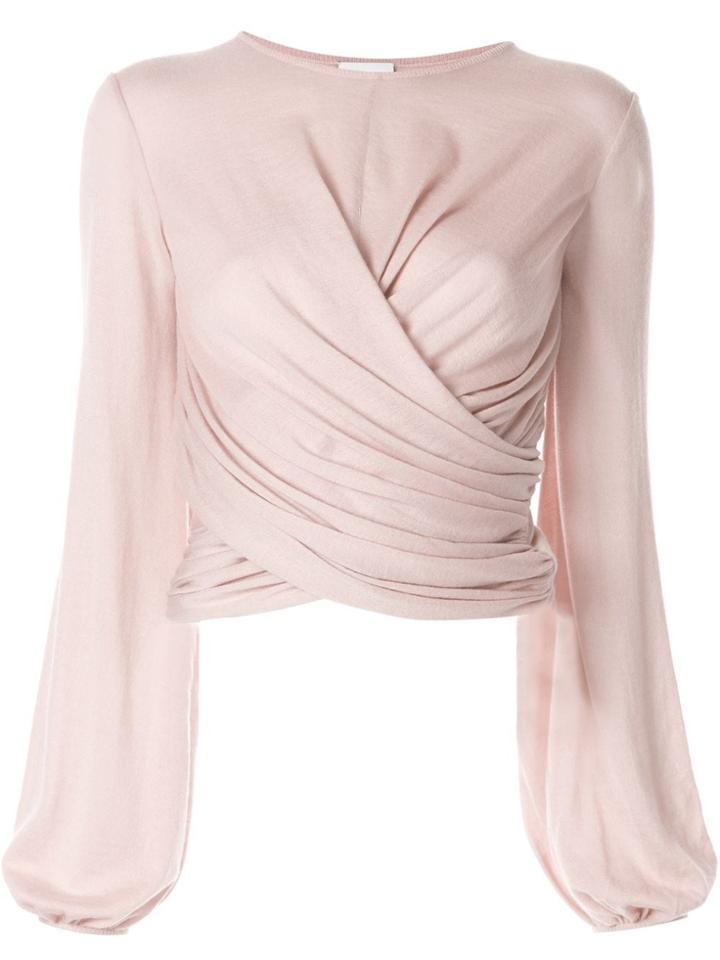 Giambattista Valli Long-sleeve Wrap Blouse - Pink