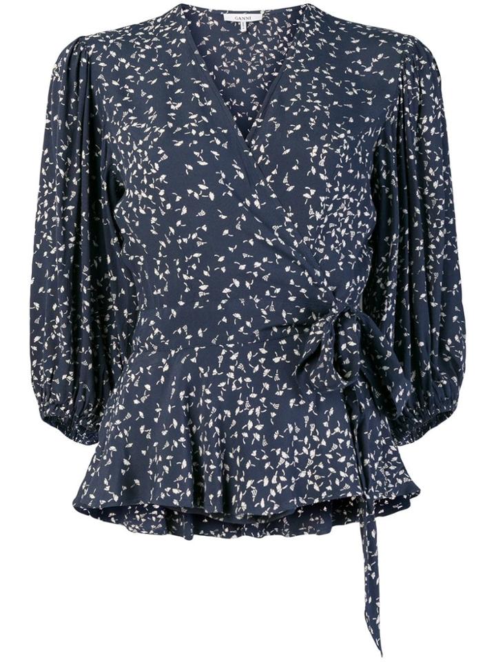 Ganni Wrap Blouse - Blue
