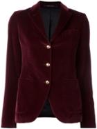 Tagliatore Three Button Blazer, Women's, Size: 46, Pink/purple, Cotton/cupro