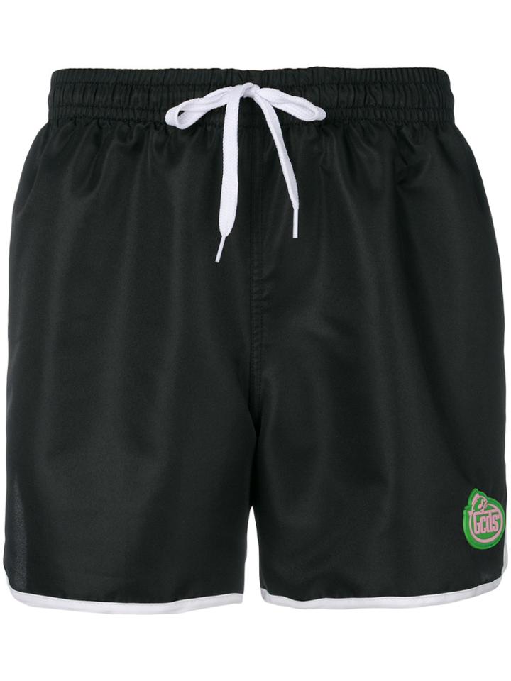 Gcds Bicolour Swim Shorts - Black