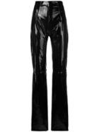 16arlington Vinyl High Waisted Trousers - Black