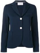 Harris Wharf London Waffle Knitted Blazer Jacket - Blue