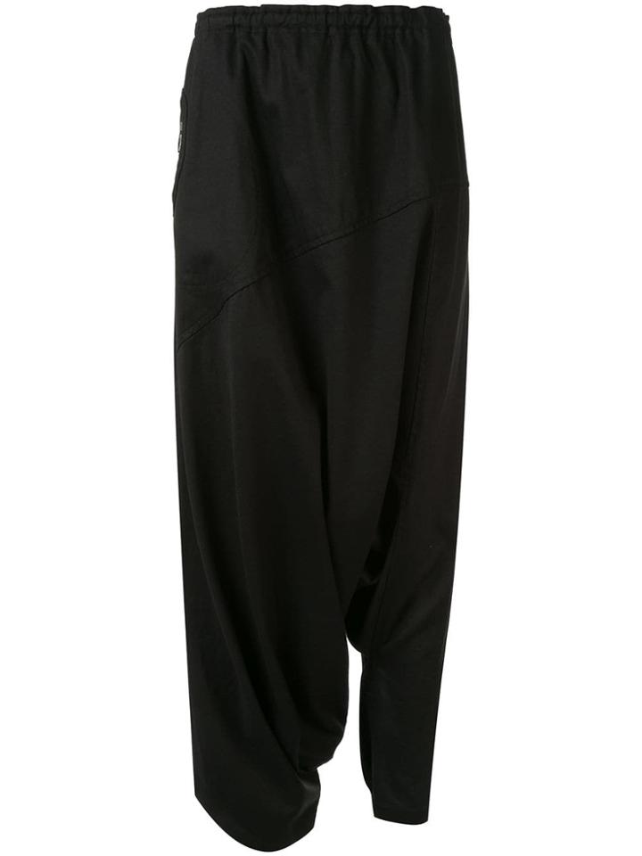 Y's Draped Trousers - Black