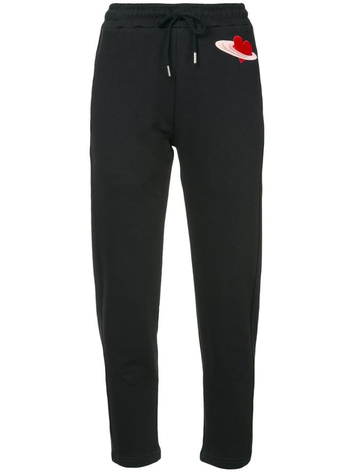 Markus Lupfer Embroidered Heart Saturn Track Pants - Blue