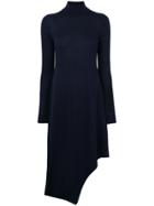 Pringle Of Scotland Asymmetric Roll-neck Dress - Blue