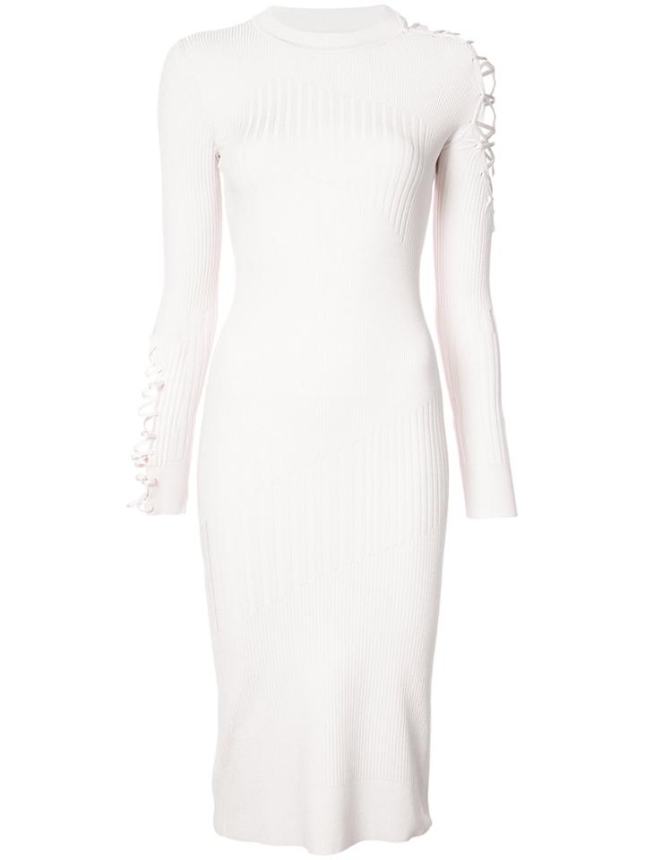 Cushnie Et Ochs Lace-up Detail Fitted Dress - Nude & Neutrals