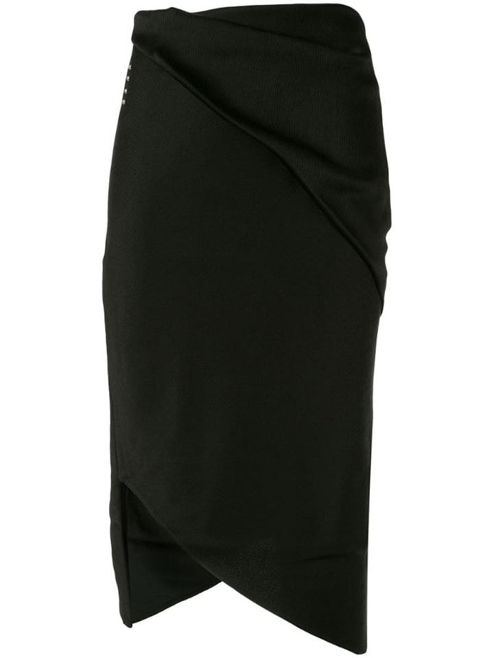 Comme Moi Asymmetric Hem Skirt - Black