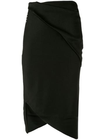 Comme Moi Asymmetric Hem Skirt - Black