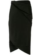 Comme Moi Asymmetric Hem Skirt - Black