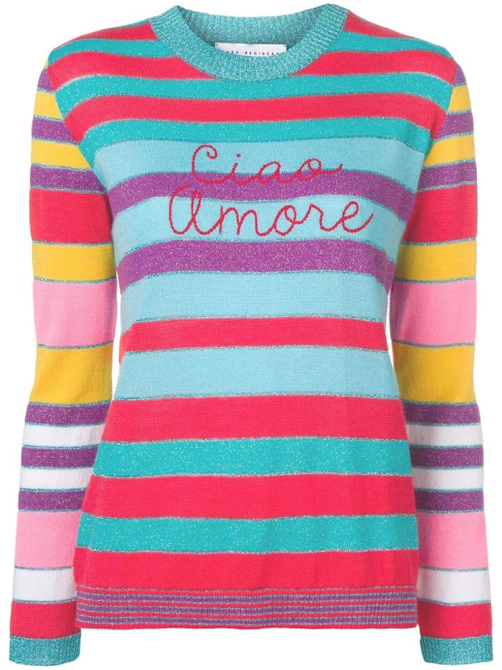 Giada Benincasa Ciao Amore Striped Sweater - Blue