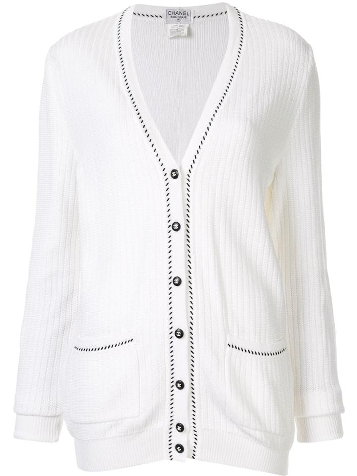 Chanel Pre-owned V-neck Cardigan - White