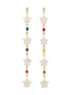 Venessa Arizaga Pearl Star And Crystal Charm Drop Earrings - White