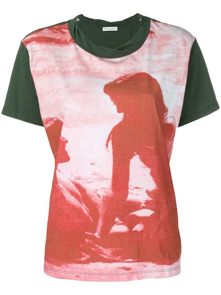 Jw Anderson Lovers Print T-shirt - Green