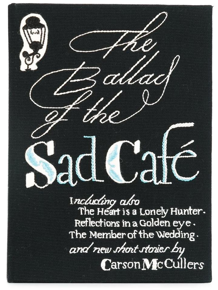 Olympia Le-tan Book Cover Clutch, Women's, Black, Cotton/brass