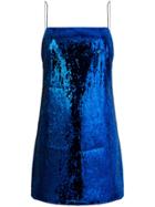 Laneus Embellished Sequin Dress - Blue