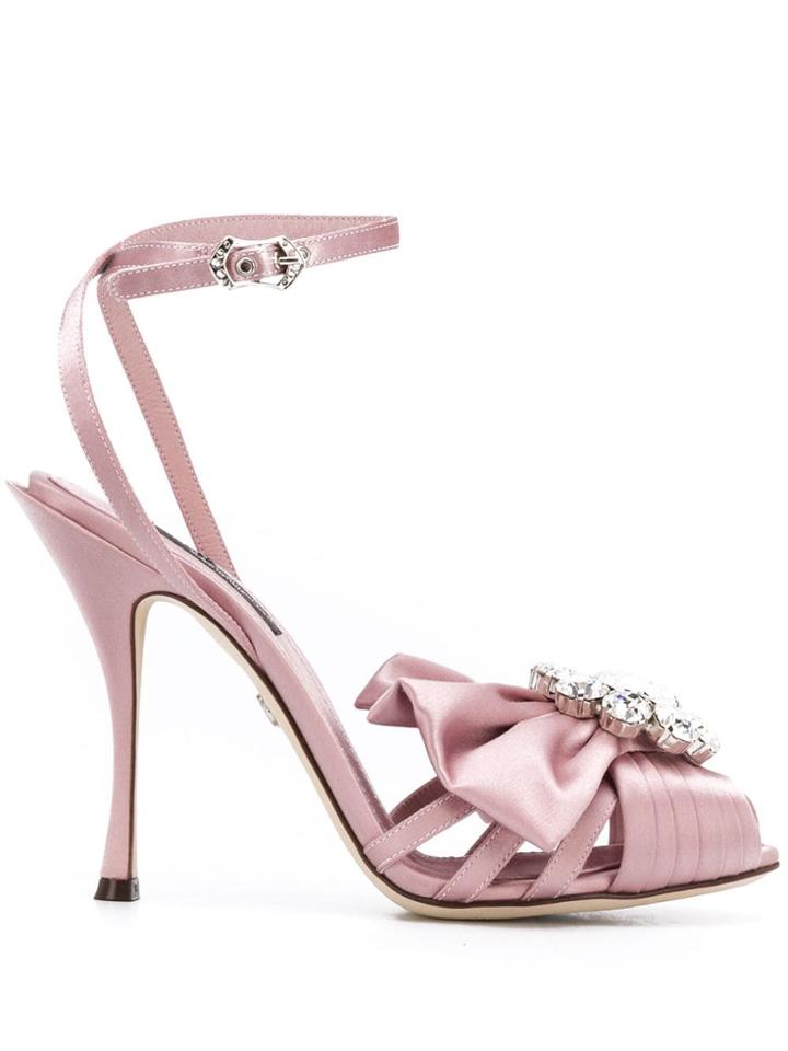 Dolce & Gabbana Embellished Open-toe Sandals - Pink