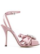 Dolce & Gabbana Embellished Open-toe Sandals - Pink
