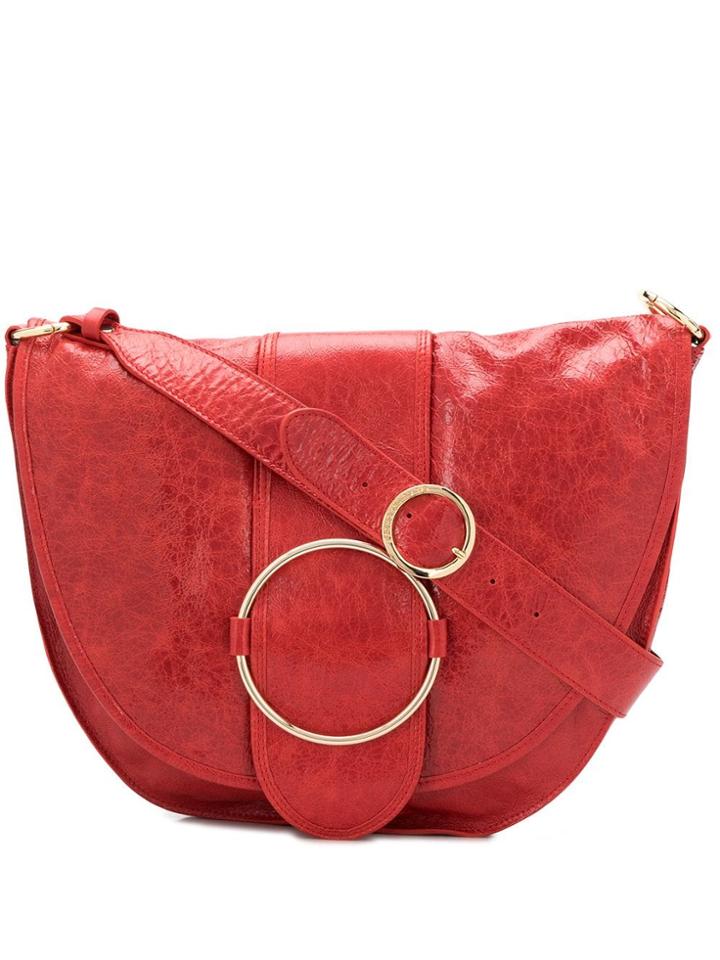 L'autre Chose Buckle Detail Hobo Bag - Red