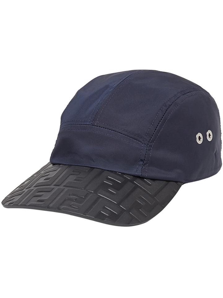 Fendi Ff Embossed Logo Cap - Blue