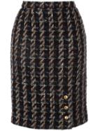 Chanel Pre-owned Tweed Pencil Skirt - Black