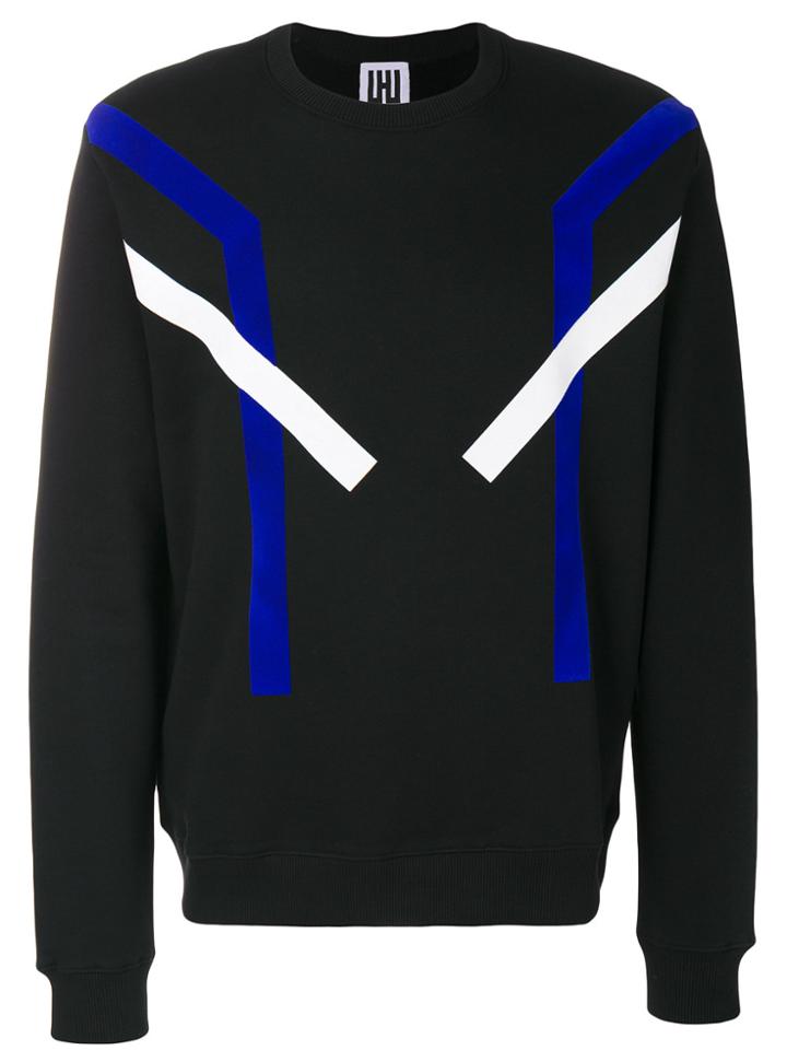 Les Hommes Urban Graphic Print Sweatshirt - Black