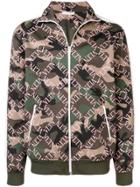 Valentino Vltn Grid Camouflage Sweatshirt - Green