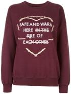 Each X Other 'safe And Warm' Sweatshirt, Women's, Size: Medium, Red, Cotton