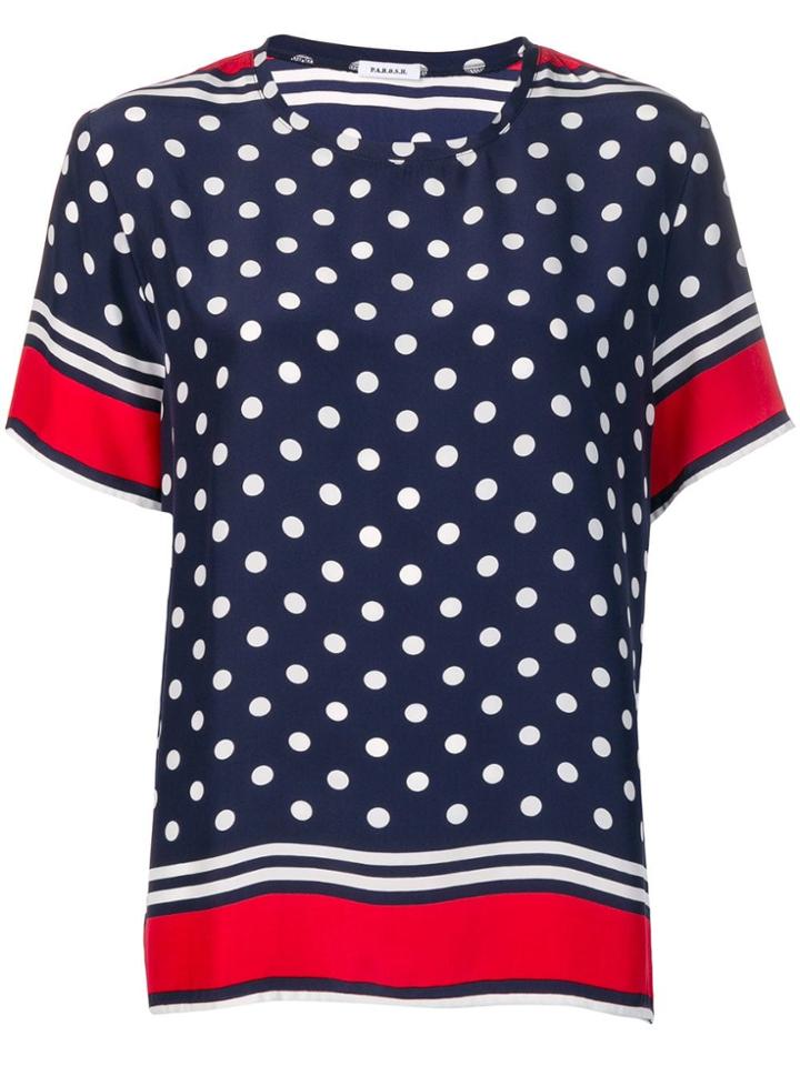 P.a.r.o.s.h. Polka Dot T-shirt - Blue