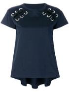 Sacai Drawstring Shoulder T-shirt - Blue