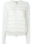 Moncler Padded Front Cardigan, Women's, Size: S, Nude/neutrals, Polyamide/cotton