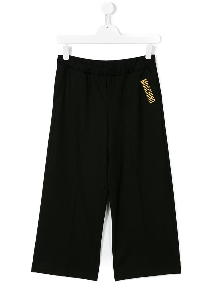 Moschino Kids - Logo Print Teen Shorts - Kids - Polyamide/polyester/spandex/elastane/viscose - 14 Yrs, Black