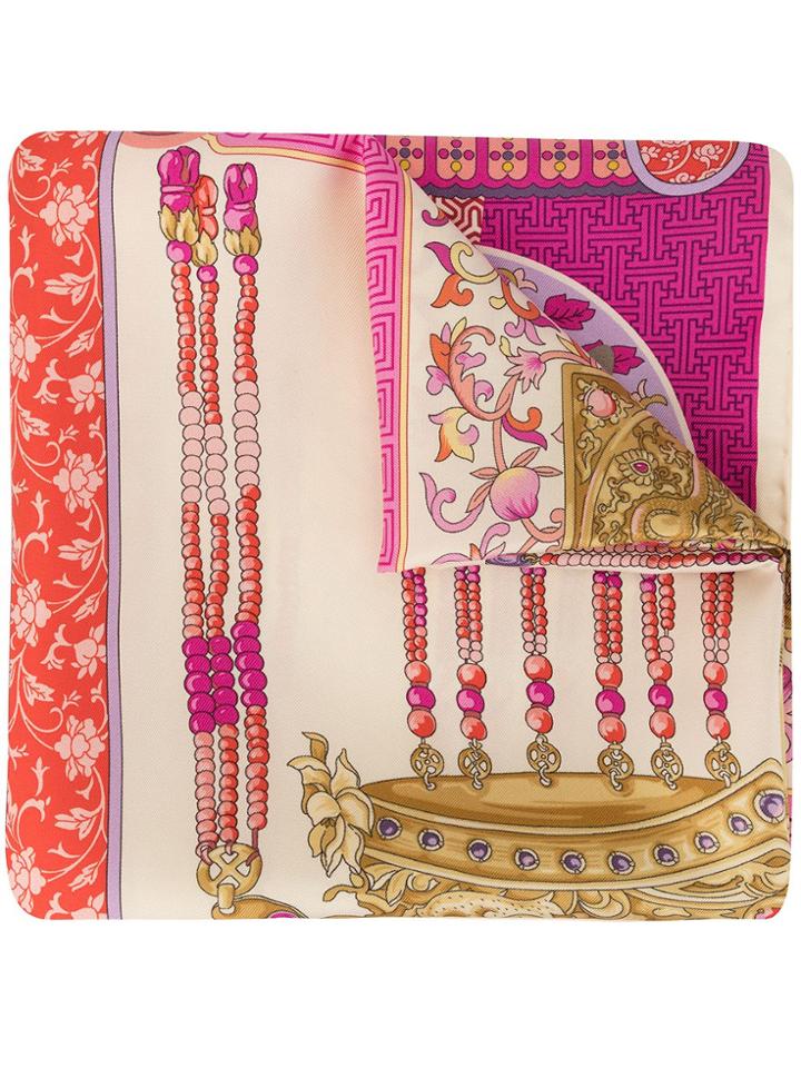 Shanghai Tang Crown Print Foulard - Multicolour