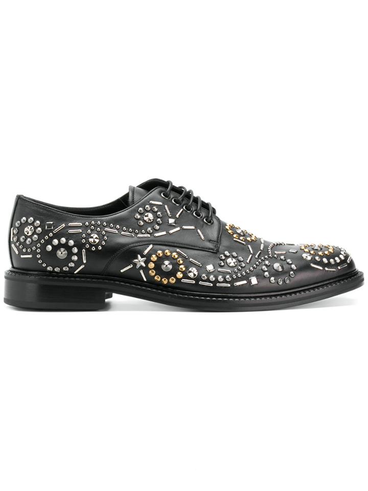 Versace Studded Derby Shoes - Black