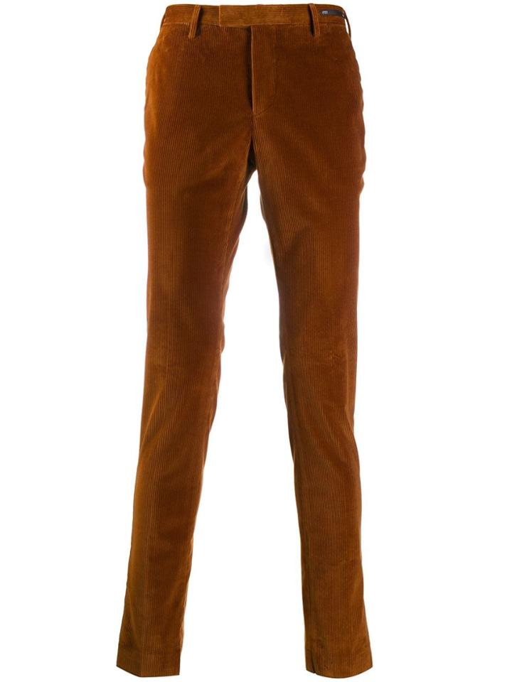 Pt01 Corduroy Skinny Trousers - Brown
