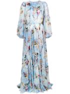 Dolce & Gabbana Cupid Print Maxi Dress - Blue