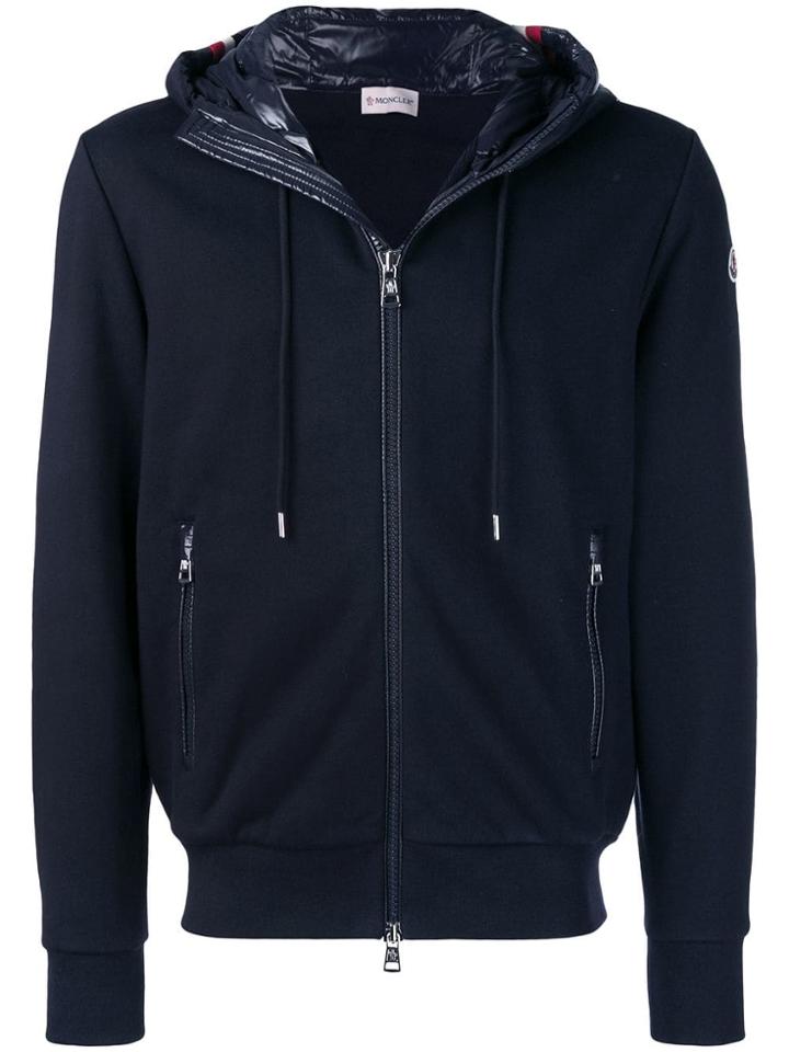 Moncler Hooded Zipped Cardigan - Blue