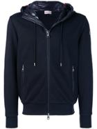 Moncler Hooded Zipped Cardigan - Blue