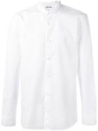 Harmony Paris Band Collar Shirt, Men's, Size: Small, White, Cotton