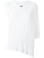 Mm6 Maison Margiela - Asymmetric Loose Fit Top - Women - Viscose - S, Women's, White, Viscose