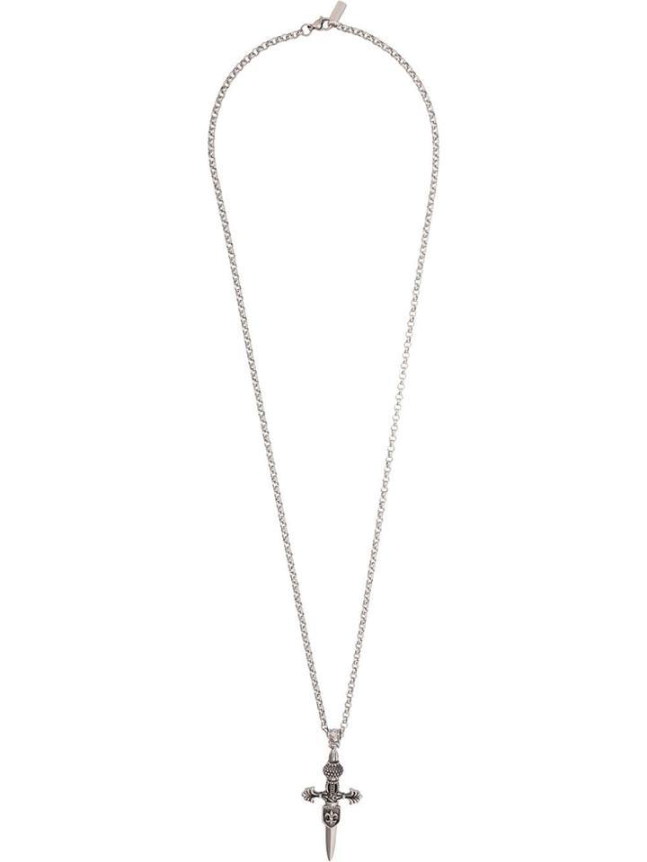 Nialaya Jewelry Cross Pendant Necklace - Metallic