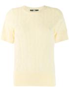 Karl Lagerfeld Short Slv Karl Pattern Sweater - Yellow