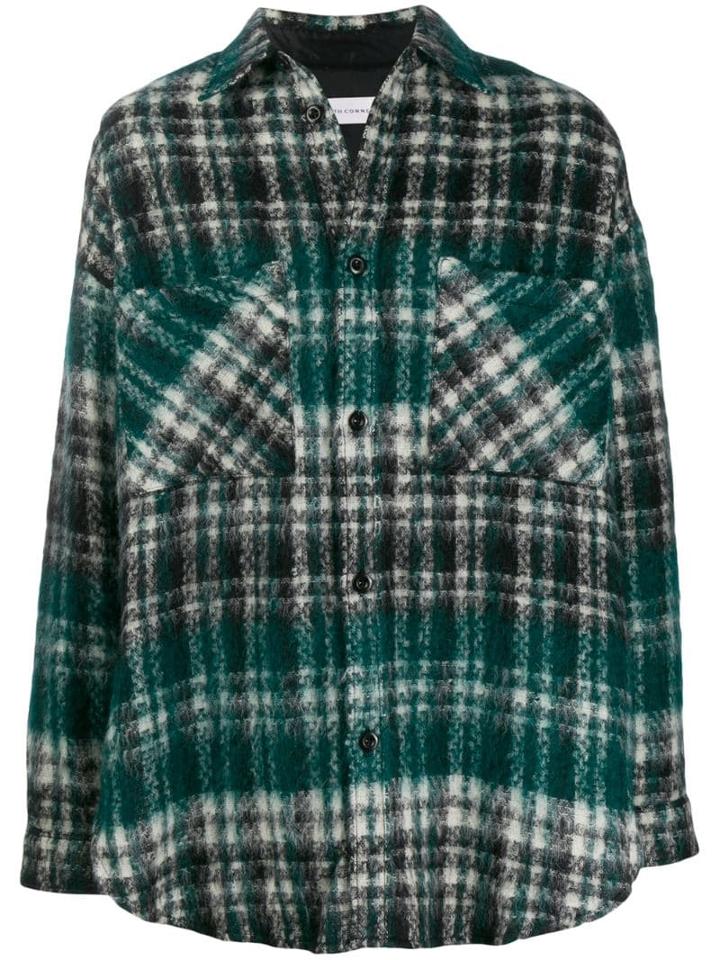 Faith Connexion Check Oversized Shirt - Green