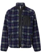 Burberry Vintage Check Faux Shearling Jacket - Blue