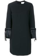 Victoria Victoria Beckham Contrast Cuff Dress - Black