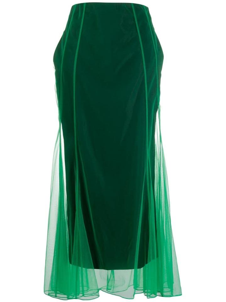 Quetsche Flared Maxi Skirt - Green