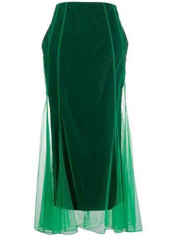 Quetsche Flared Maxi Skirt - Green