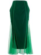 Quetsche Flared Maxi Skirt - Green
