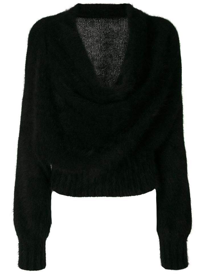 Alberta Ferretti Cowl Neck Sweater - Black