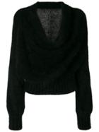 Alberta Ferretti Cowl Neck Sweater - Black