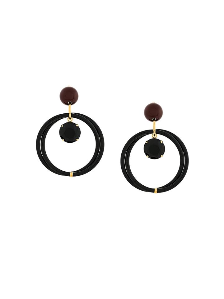 Marni Hoop Clip-on Earrings - Black